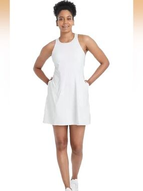 all in motion White Athletic Racerback Athletic Dress Size M